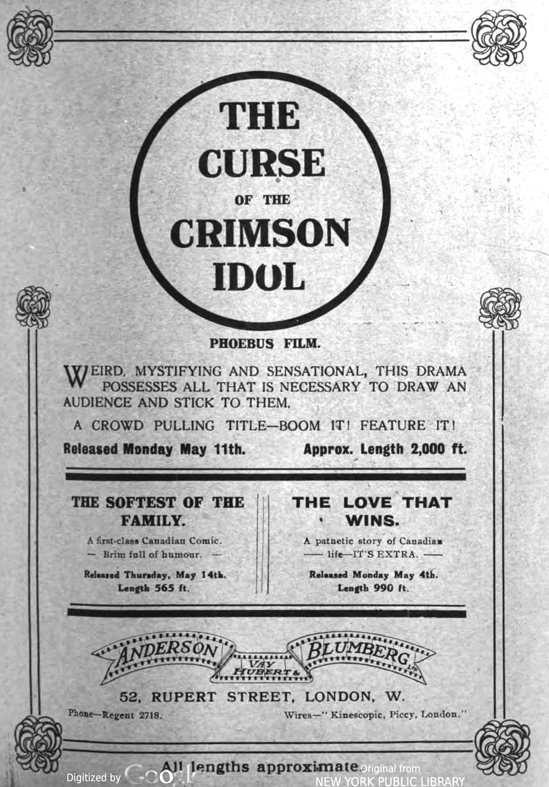 Curse of the Crimson Idol, The